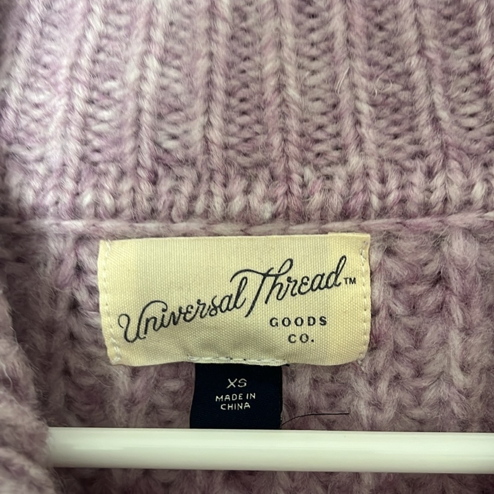 Universal Thread Cropped Purple Sweater - Picture 2 of 4